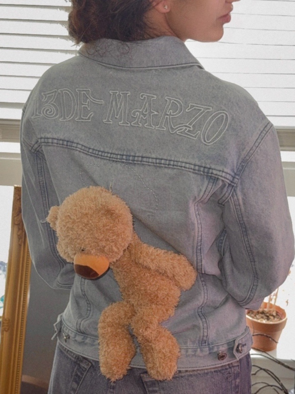 13DE MARZO teddy bear denim jacket - Picture 4 of 12